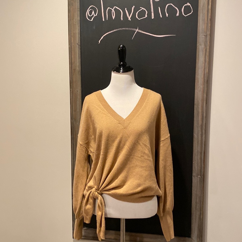 100% Cashmere Tie Sweater